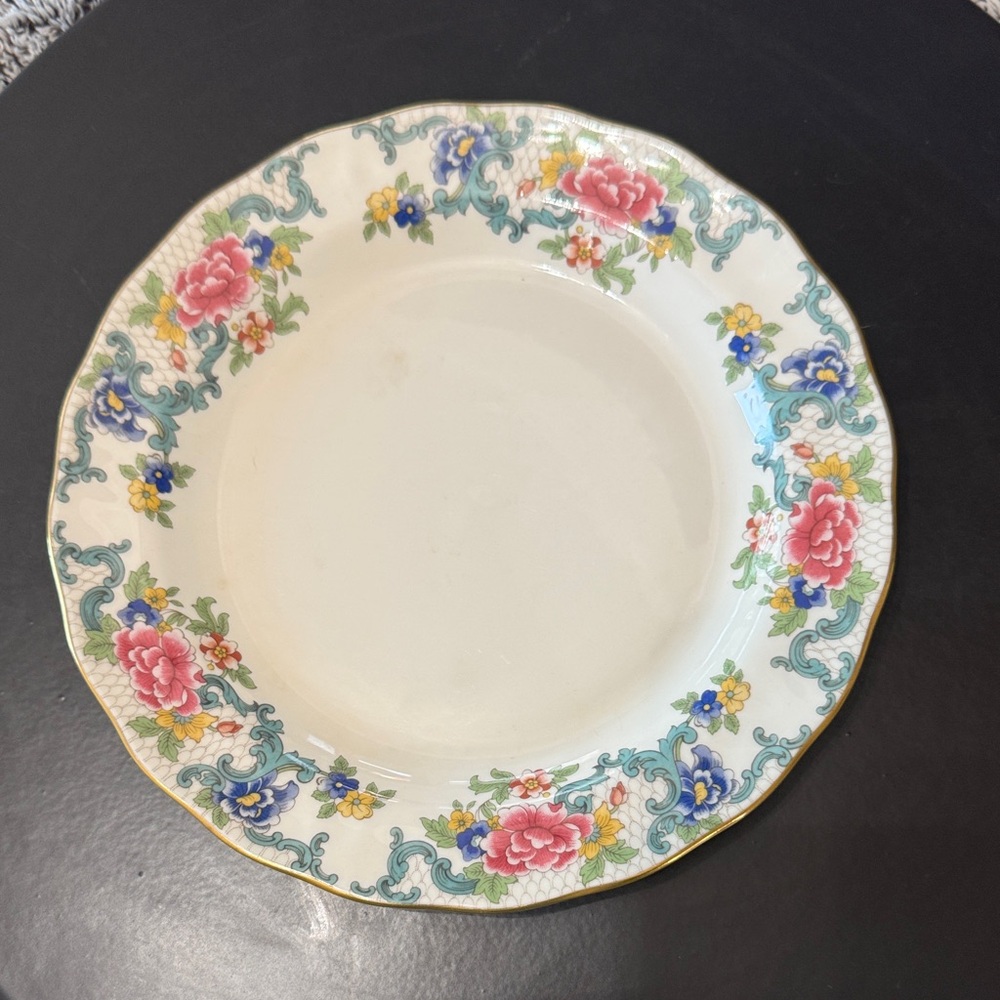 Royal Doulton Booths Majestic Collection Floradora Gold‎ Scalloped Edge TC 1127